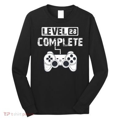 28th Wedding Anniversary Gift For Him or For Her Cotton Long Sleeve Shirt