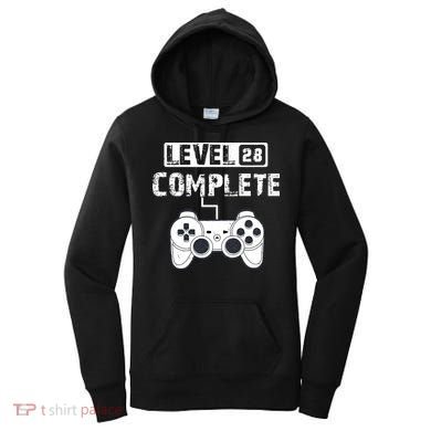 28th Wedding Anniversary Gift For Him or For Her Cotton Women's Hoodie