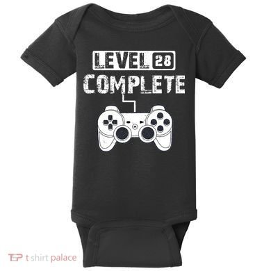 28th Wedding Anniversary Gift For Him or For Her Cotton Baby Bodysuit
