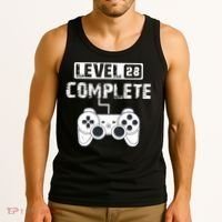 28th Wedding Anniversary Gift For Him or For Her Cotton Tank Top thumb 3