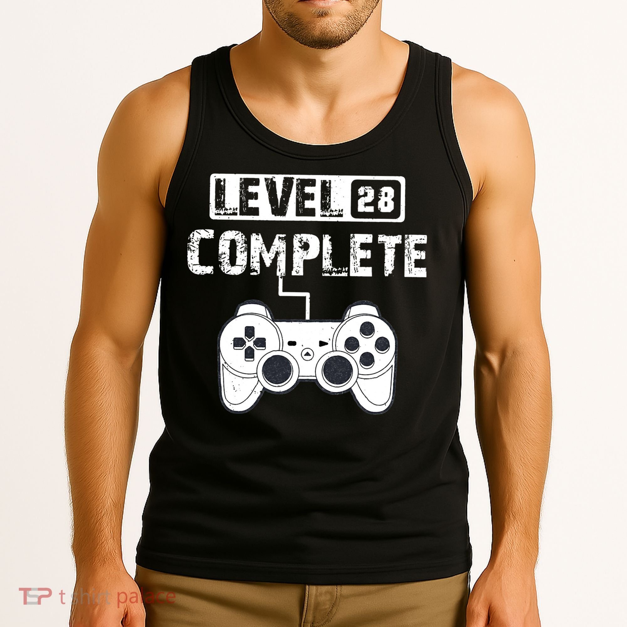 28th Wedding Anniversary Gift For Him or For Her Cotton Tank Top