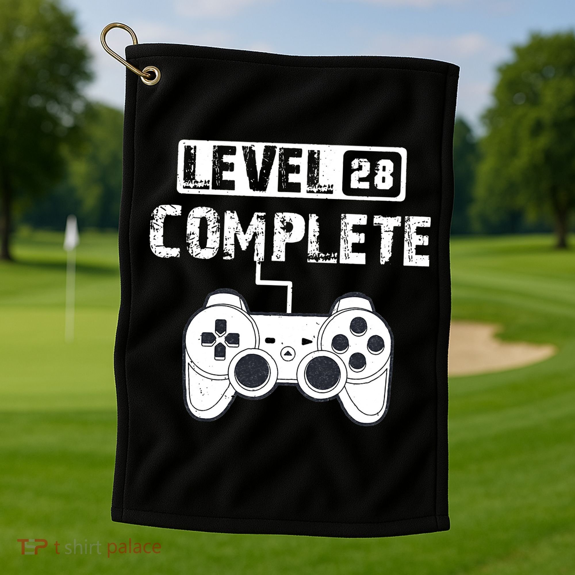 28th Wedding Anniversary Gift For Him or For Her Cotton Golf Towel