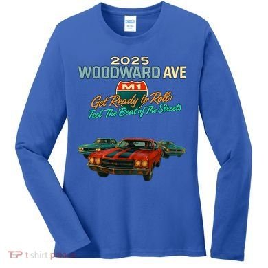 2025 Woodward Ave M1 Get Ready To Roll  Women's Long Sleeve Shirt