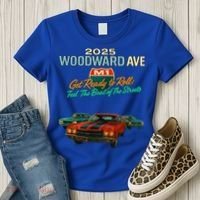 2025 Woodward Ave M1 Get Ready To Roll  Women's T-Shirt thumb 3