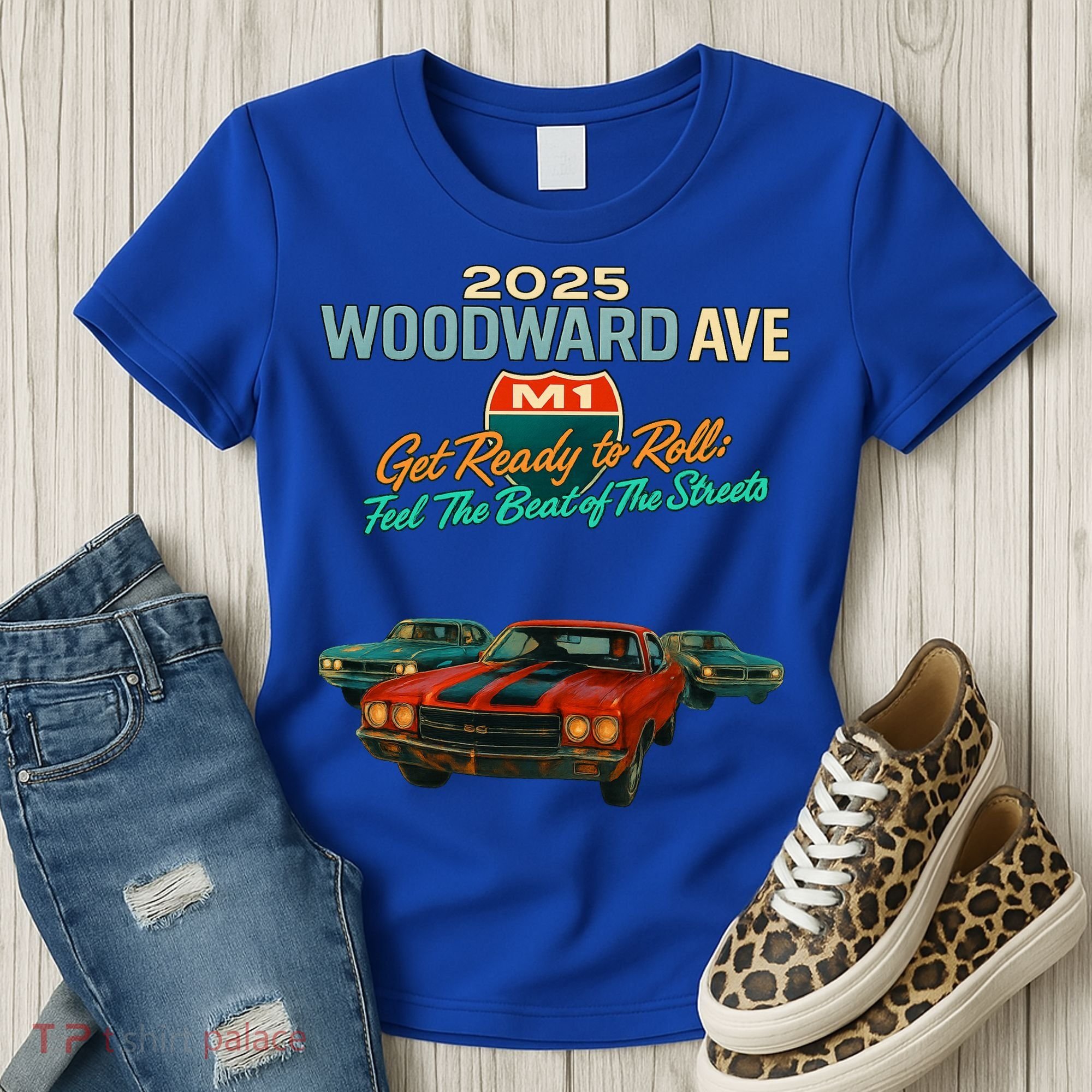 2025 Woodward Ave M1 Get Ready To Roll  Women's T-Shirt