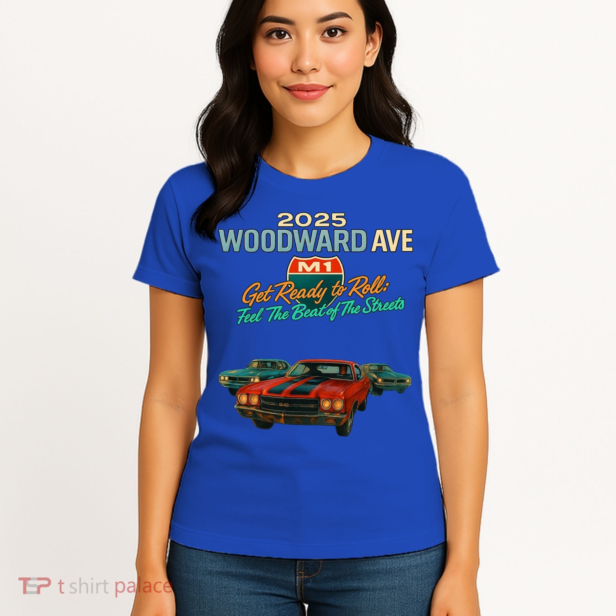 2025 Woodward Ave M1 Get Ready To Roll  Women's T-Shirt