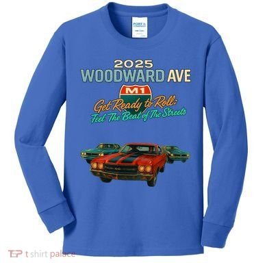 2025 Woodward Ave M1 Get Ready To Roll  Kids Long Sleeve Shirt