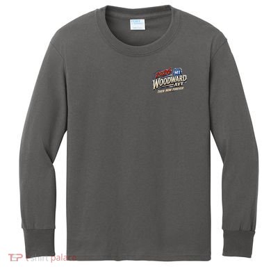 2026 Woodward Ave 250 America Anniversary Cruising M1 Front & Back Kids Long Sleeve Shirt