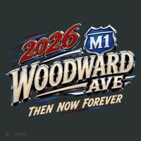 2026 Woodward Ave 250 America Anniversary Cruising M1 Front & Back Kids Long Sleeve Shirt thumb 2