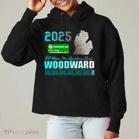 2025 Woodward Ave 30 Years One Legendary Road Map Ladies Heavyweight Boxy Pullover Hoodie thumb 0