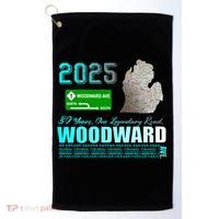 2025 Woodward Ave 30 Years One Legendary Road Map Golf Towel thumb 0