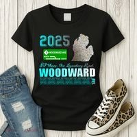 2025 Woodward Ave 30 Years One Legendary Road Map Women's T-Shirt thumb 3