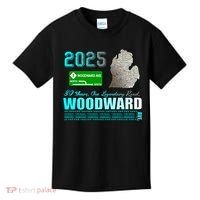 2025 Woodward Ave 30 Years One Legendary Road Map Kids T-Shirt thumb 0