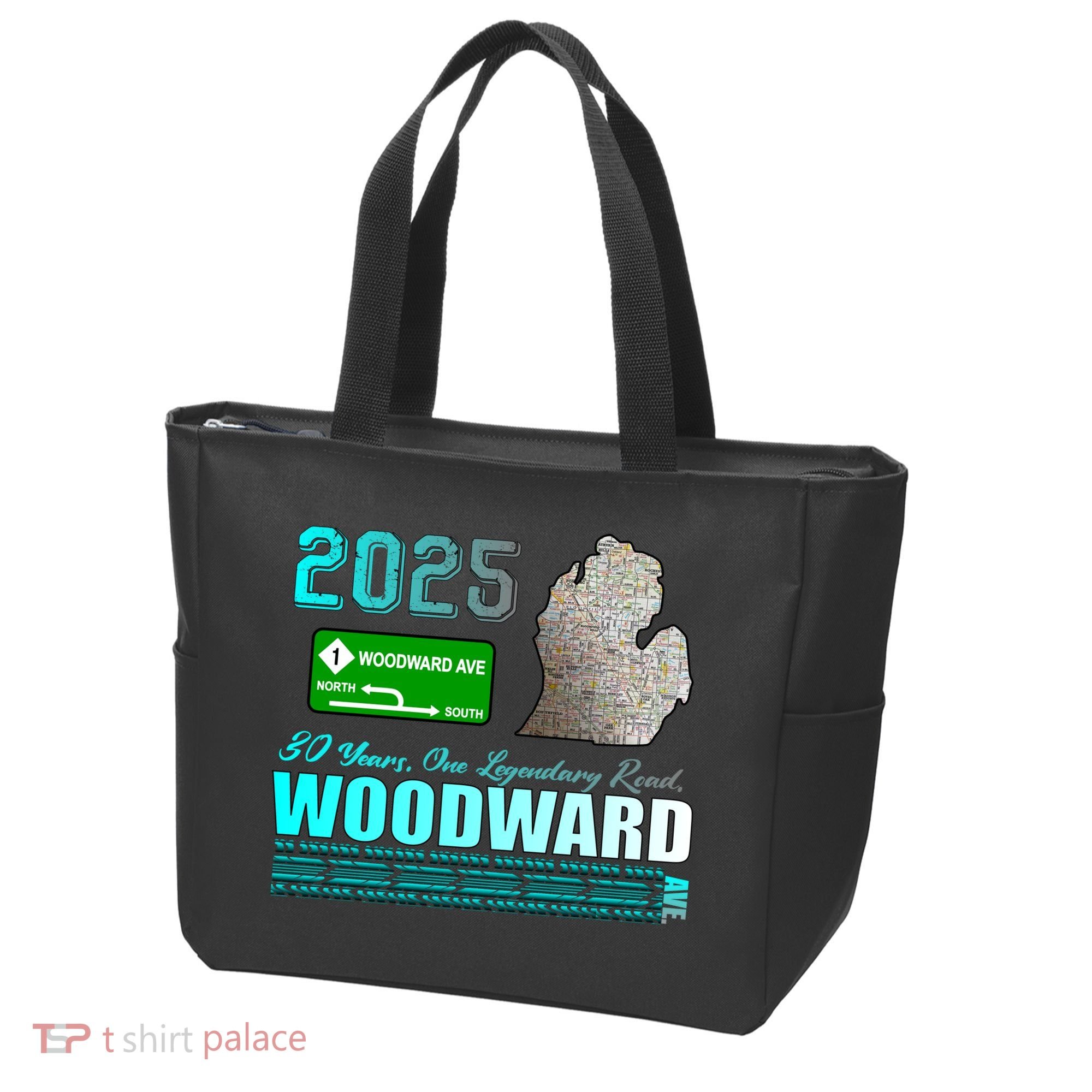 2025 Woodward Ave 30 Years One Legendary Road Map Tote Bag