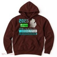 2025 Woodward Ave 30 Years One Legendary Road Map Hoodie thumb 0