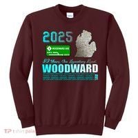 2025 Woodward Ave 30 Years One Legendary Road Map Sweatshirt thumb 0