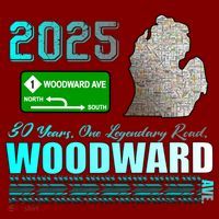 2025 Woodward Ave 30 Years One Legendary Road Map Sweatshirt thumb 2