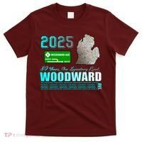 2025 Woodward Ave 30 Years One Legendary Road Map T-Shirt thumb 0