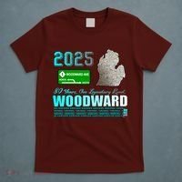 2025 Woodward Ave 30 Years One Legendary Road Map T-Shirt thumb 5