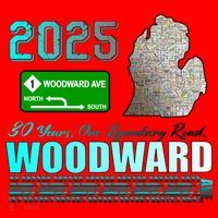 2025 Woodward Ave 30 Years One Legendary Road Map Santa Hat thumb 1
