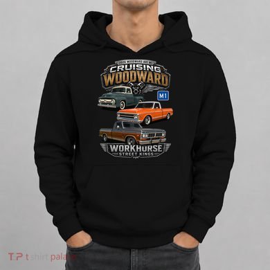 2026 Woodward Ave M1 Chrome Haulers VIntage Trucks Hoodie