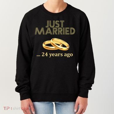 24th Wedding Anniversary Just Married 24 Years Ago Women's Sweatshirt