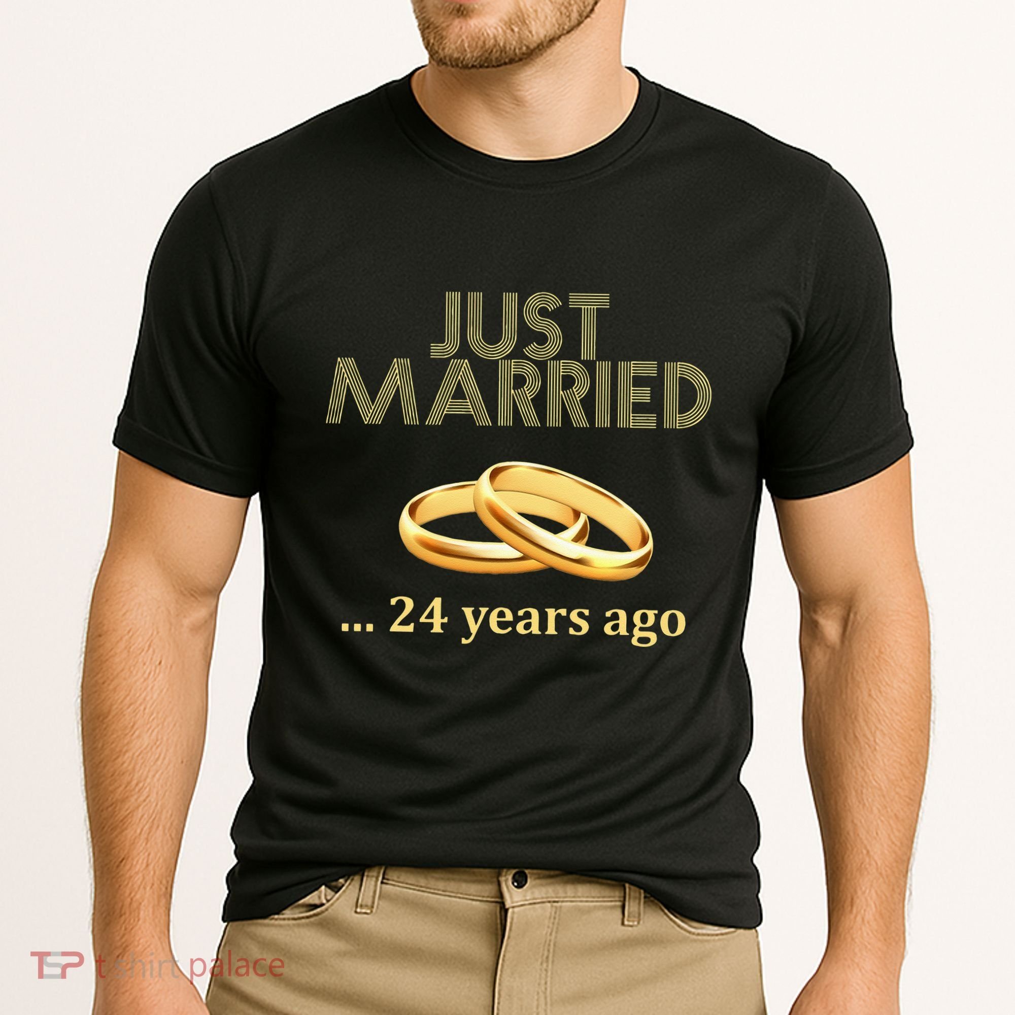 24th Wedding Anniversary Just Married 24 Years Ago Cooling Performance Crew T-Shirt