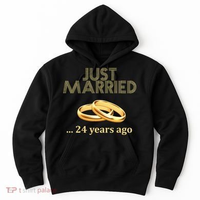 24th Wedding Anniversary Just Married 24 Years Ago Hoodie