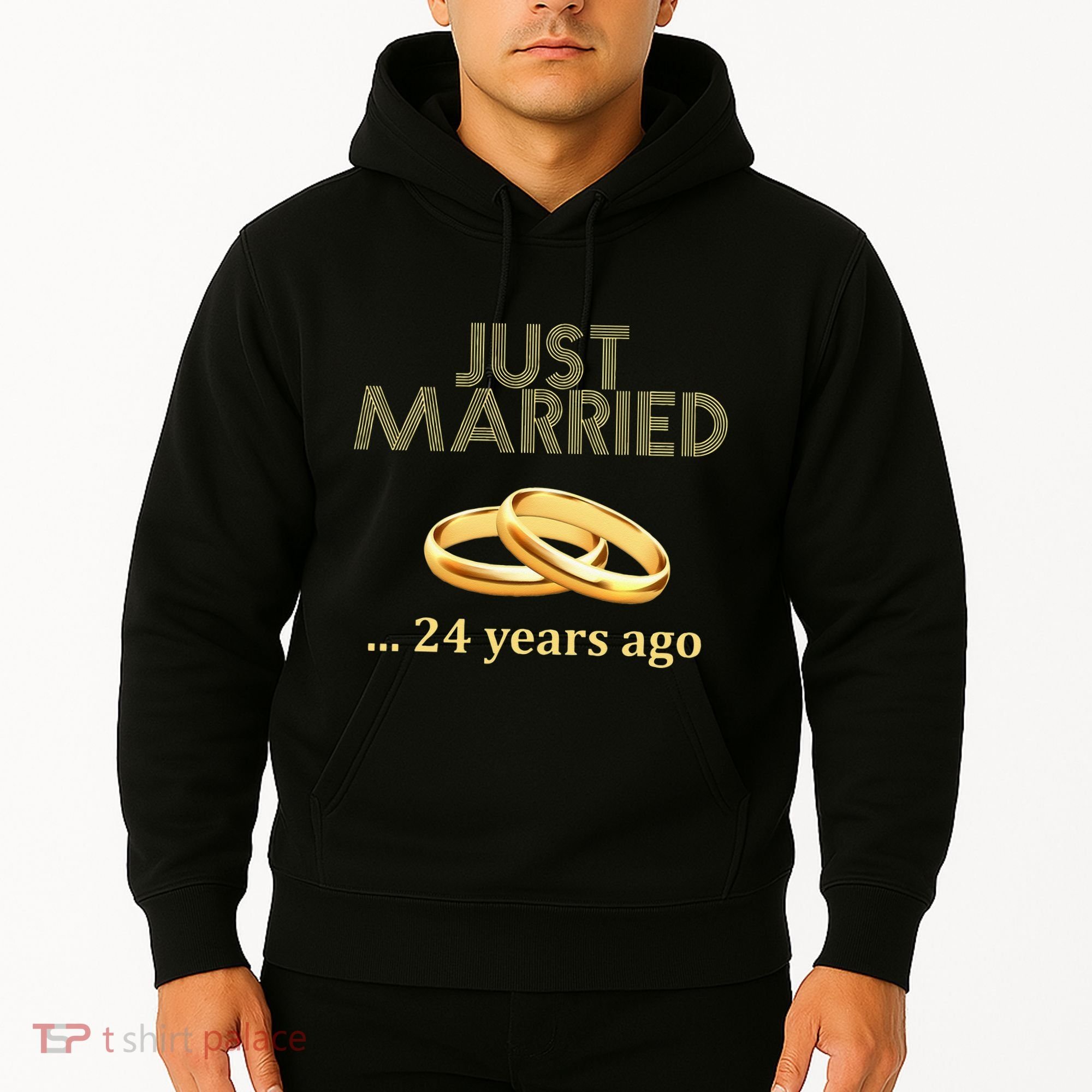 24th Wedding Anniversary Just Married 24 Years Ago Hoodie