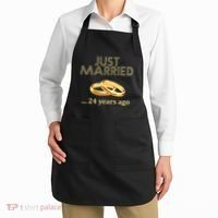 24th Wedding Anniversary Just Married 24 Years Ago Apron thumb 2