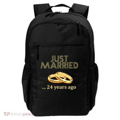24th Wedding Anniversary Just Married 24 Years Ago Backpack