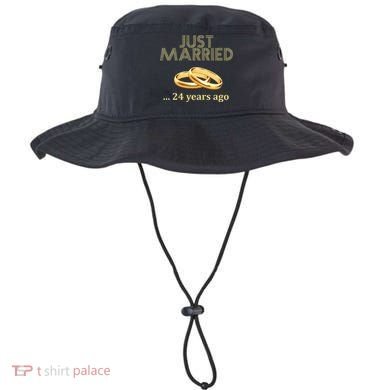 24th Wedding Anniversary Just Married 24 Years Ago Bucket Hat