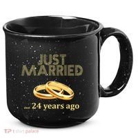 24th Wedding Anniversary Just Married 24 Years Ago 15oz Campfire Ceramic Mug thumb 0