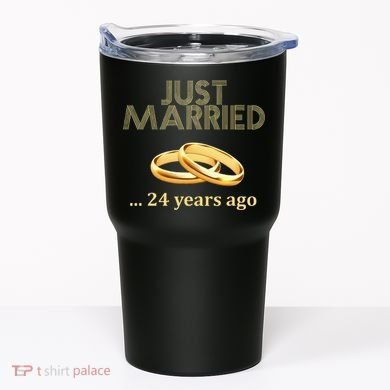 24th Wedding Anniversary Just Married 24 Years Ago Tumbler