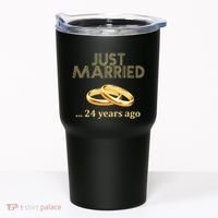 24th Wedding Anniversary Just Married 24 Years Ago Tumbler thumb 0
