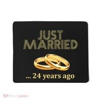 24th Wedding Anniversary Just Married 24 Years Ago Mousepad thumb 0