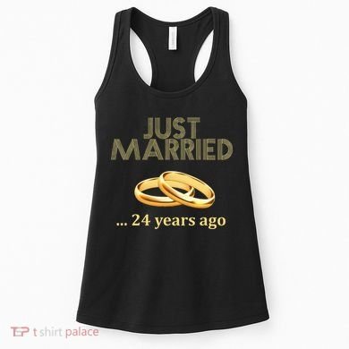 24th Wedding Anniversary Just Married 24 Years Ago Women's Tank Top