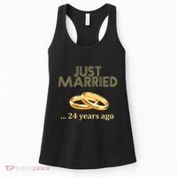 24th Wedding Anniversary Just Married 24 Years Ago Women's Tank Top thumb 0