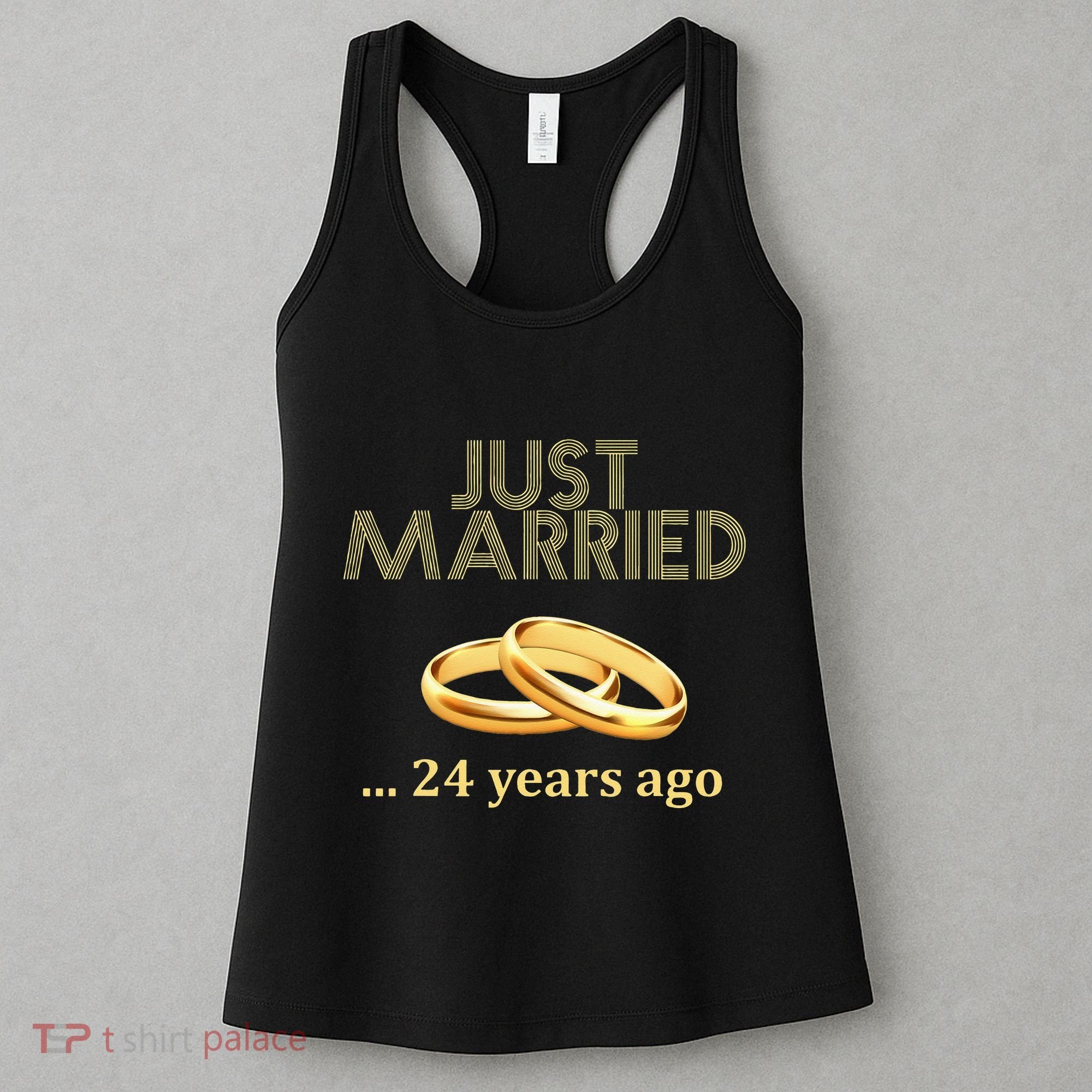 24th Wedding Anniversary Just Married 24 Years Ago Women's Tank Top