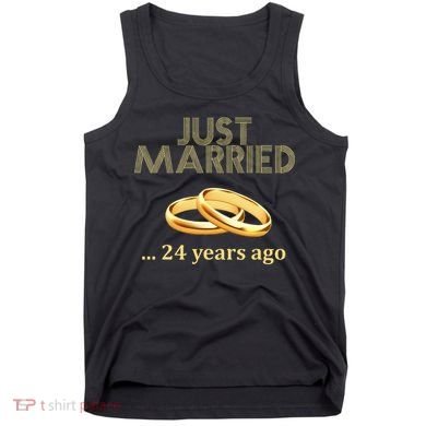 24th Wedding Anniversary Just Married 24 Years Ago Tank Top