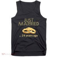 24th Wedding Anniversary Just Married 24 Years Ago Tank Top thumb 0