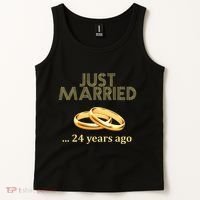 24th Wedding Anniversary Just Married 24 Years Ago Tank Top thumb 2