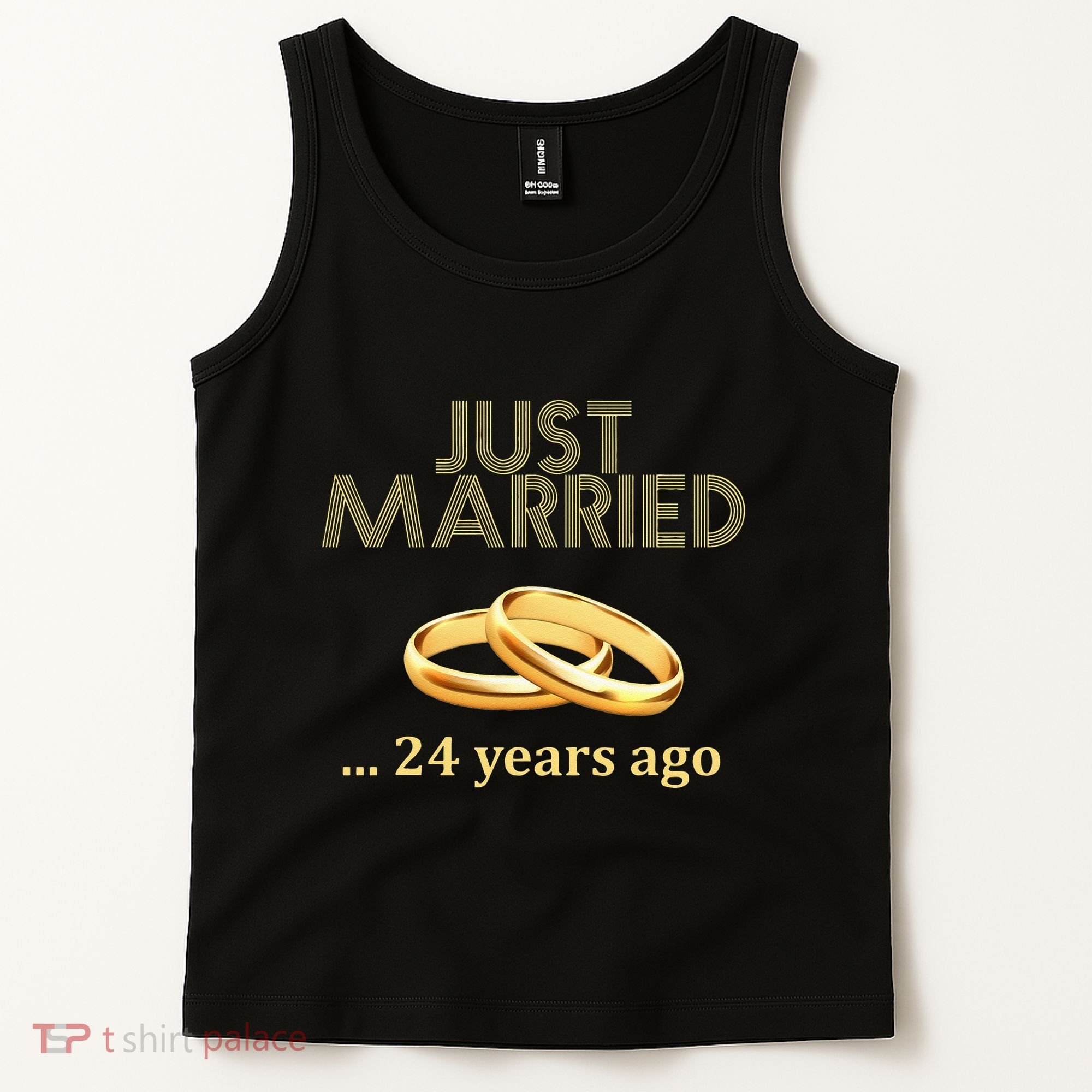 24th Wedding Anniversary Just Married 24 Years Ago Tank Top
