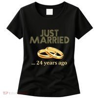 24th Wedding Anniversary Just Married 24 Years Ago Women's T-Shirt thumb 0