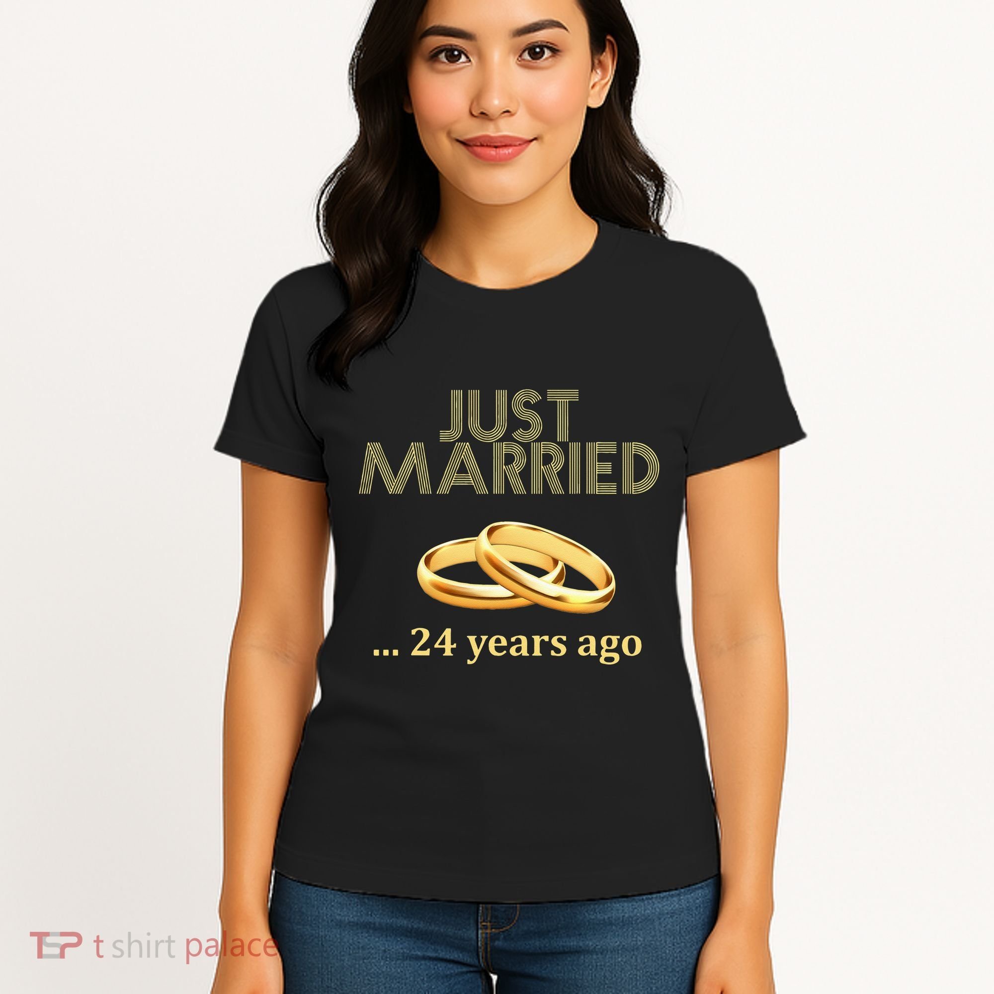 24th Wedding Anniversary Just Married 24 Years Ago Women's T-Shirt