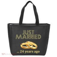 24th Wedding Anniversary Just Married 24 Years Ago Tote Bag thumb 0