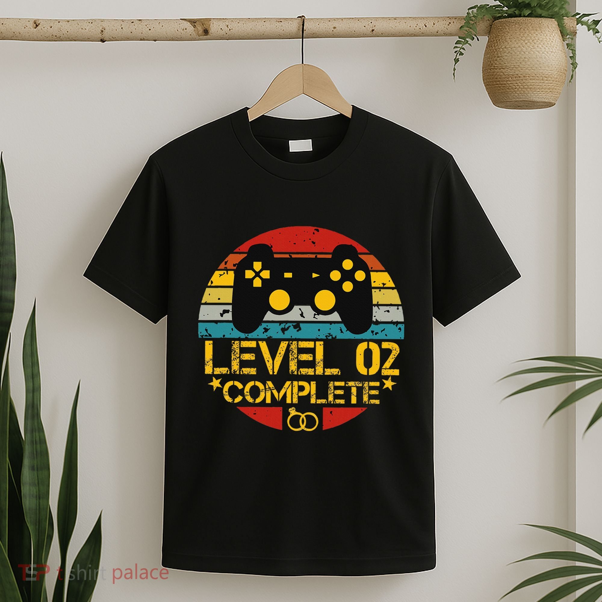 2nd Wedding Anniversary Gift Level 2 Complete Wife Husband T-Shirt