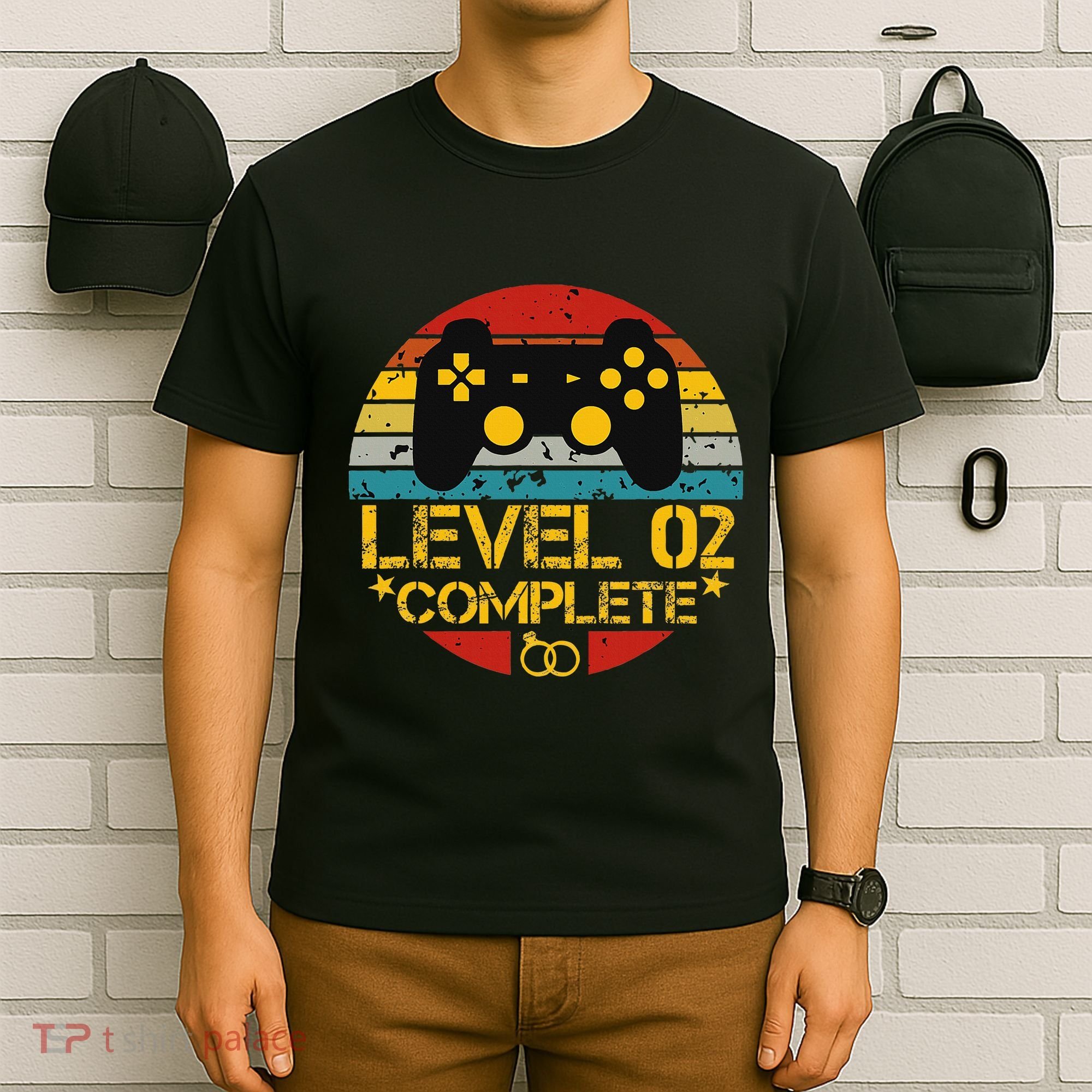 2nd Wedding Anniversary Gift Level 2 Complete Wife Husband T-Shirt