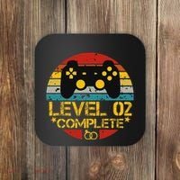 2nd Wedding Anniversary Gift Level 2 Complete Wife Husband Coaster thumb 0