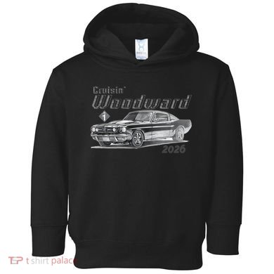 2026 Woodward Ave Car Cruise Sketch Toddler Hoodie